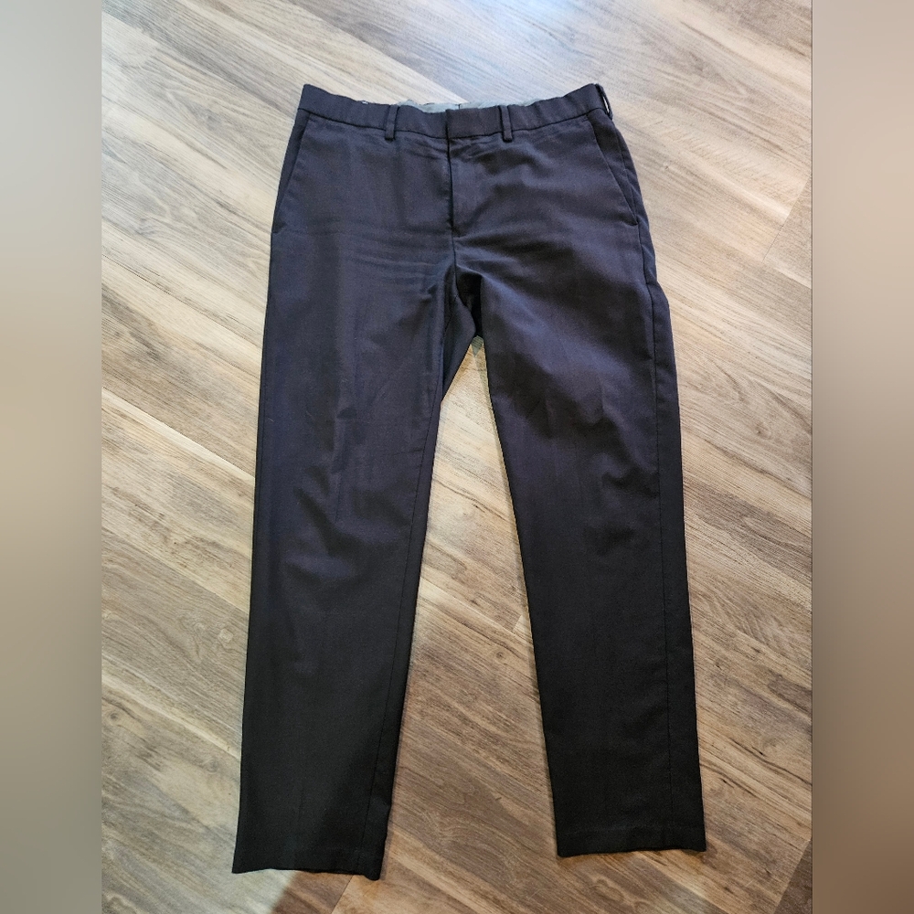 Black Haggar brand Dress Pants- slim fit, no stretch